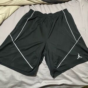 Jordan Athletic Shorts in Black with White Trim